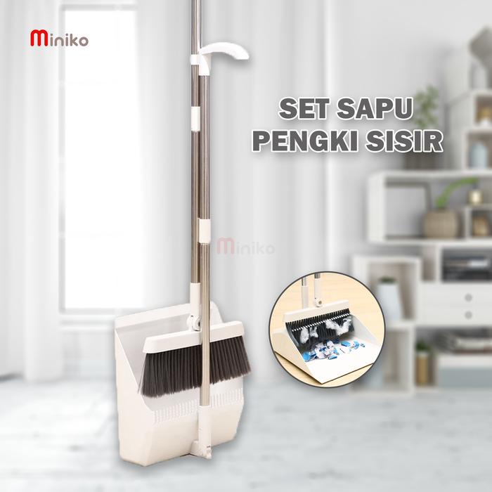 *Ready* Set Sapu Pengki Lipat Alat Pembersih / Broom Set Dustpan / Sapu Pengki Plastik