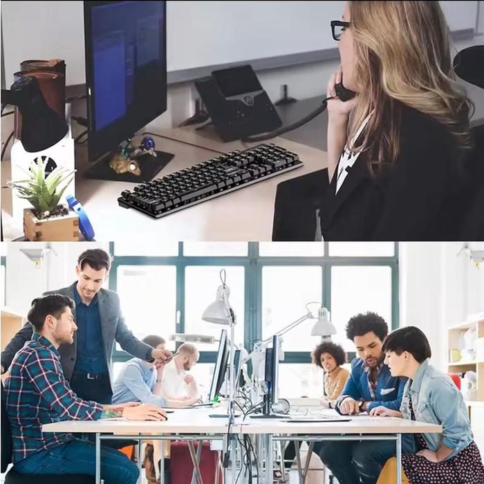 K20 Keyboard kabel gaming komputer pc mini tipis -Hitam