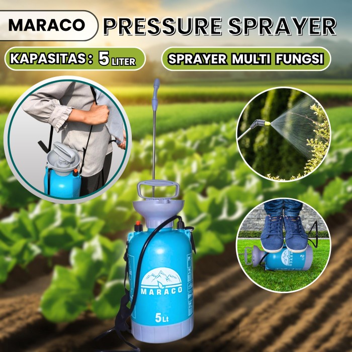 TERLARIS POMPA SPRAYER 5 LITER FARMJET BIRU (POMPA SPRAYER 5 LITER)