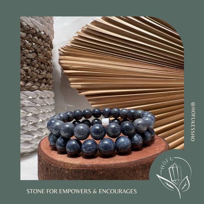 Gelang Blue Sapphire Natural Crystal Bracelet