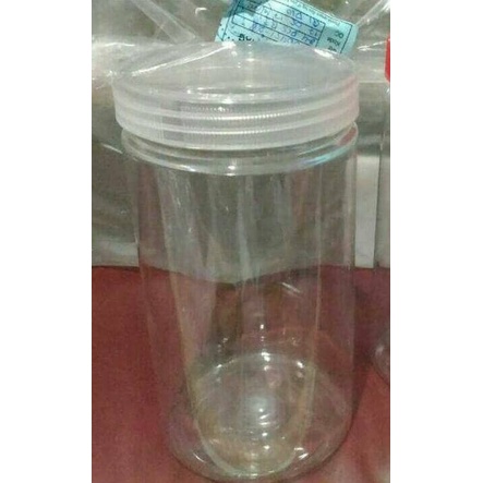(Good) Jar/toples tinggi plastik/ canister unik kapasitas 1000ml/ cheese stik