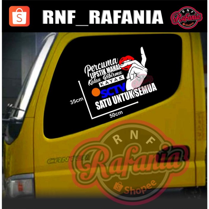 [Good] STIKER KATA KATA KACA PINTU MOBIL TRUK PICK UP GRANMAX L300 PERCUMA