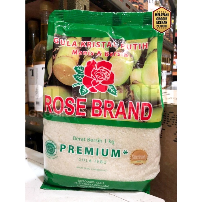 

(Best) ROSE BRAND GULA KRISTAL PUTIH GULA TEBU PREMIUM 1 KG / HIJAU