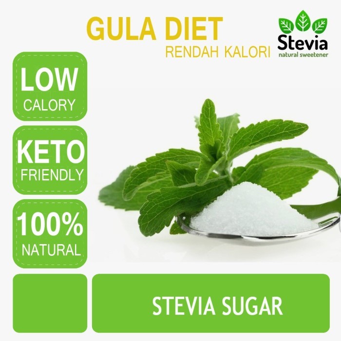 

(Best) Gula Stevia Bubuk Halus kemasan 250 gram Stevia Sugar Powder