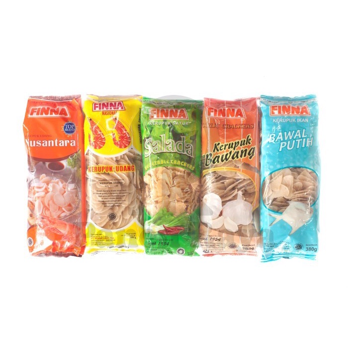 

(Good) Krupuk Finna Bawang / Ikan / Sayur / Udang Kerupuk Finna Mentah