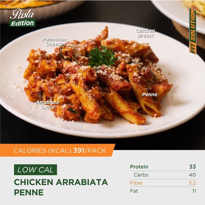 

(Good) LOW CAL Chicken Arrabiata Penne Prep Meal Diet Catering Ready to Eat