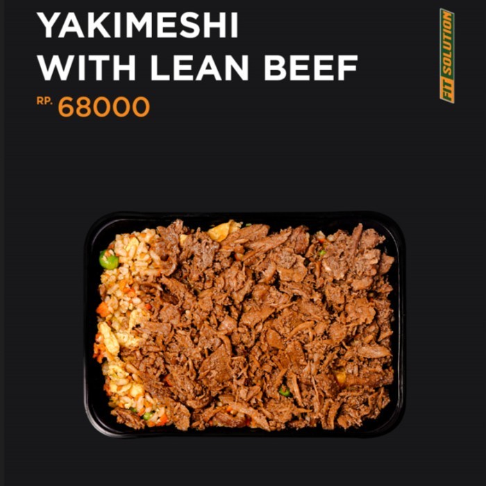 

(Good) Low Cal Yakimeshi with Lean Beef. Healthy Diet Catering Prep Meal