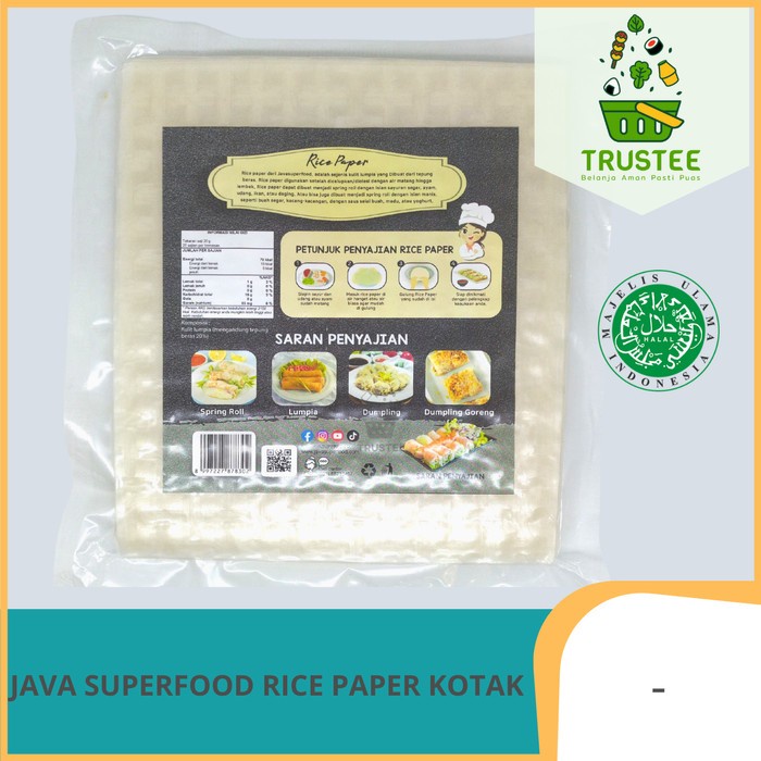 

(Good) Java Super Food Rice Paper / Kulit Lumpia Kotak 50 Lembar HALAL 500gr
