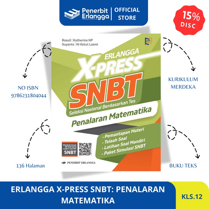 

terbaru !!! erlangga x-press snbt: penalaran matematika ready