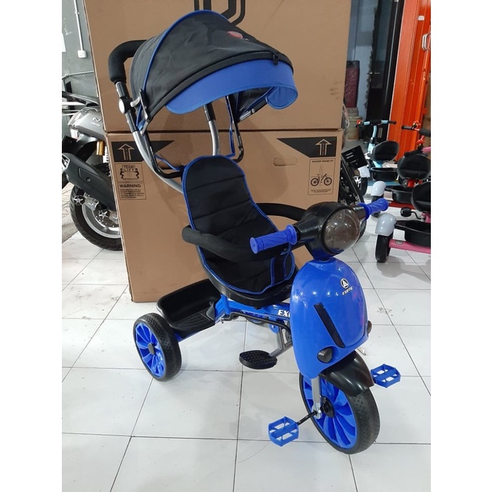 SEPEDA ANAK RODA 3 TRICYCLE EXOTIC ET 2251 VESPA MUSIK, LAMPU TERMURAH