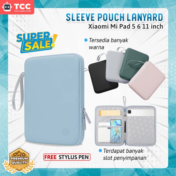 Jt Top Xiaomi Mi Pad 5 6 11 Inch Clutch Hand Bag Sleeve Sarung Tas Tablet