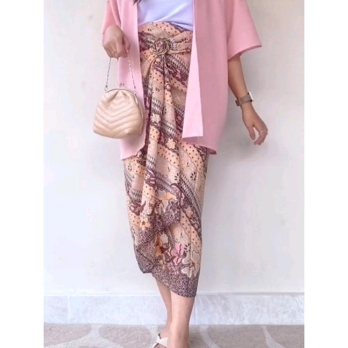 Rok Lilit Batik Kebaya / Rok Bawahan Kebaya Rok Batik Kondangan Kain Panjang Mewah Ring Satin Tebal