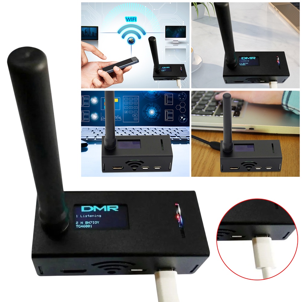 UHF VHF UV MMDVM Hotspot Module Set + Antenna Assembled MMDVM Hotspot + Case for P25 DMR YSF DSTAR P