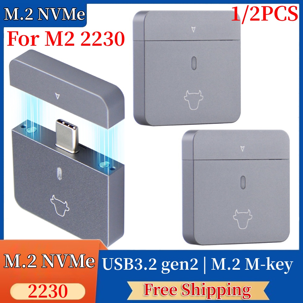 M.2 NVMe 2230 SSD Enclosure USB C Adapter 10Gbps USB3.2 Gen2 External Case Box for M2 2230 NVMe SN74