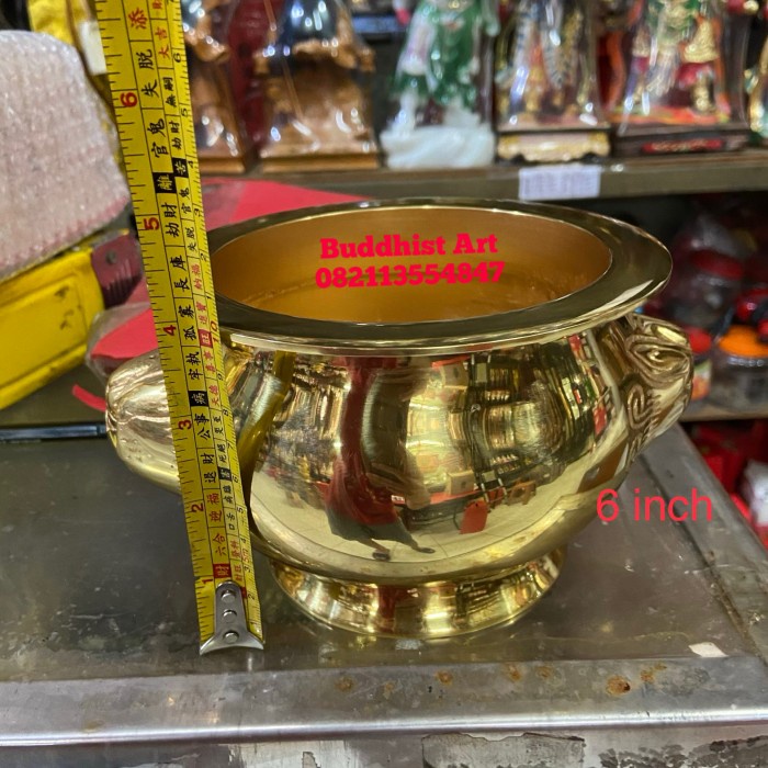 Hiulo Hiolo Kuningan Kepala Singa 6 Inch