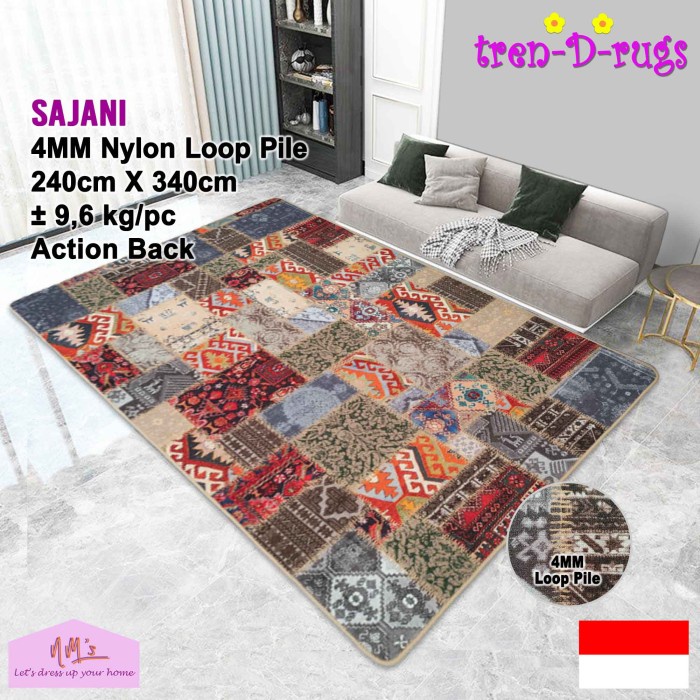 Tren-D-Rugs Karpet Jumbo Turki Klasik Permadani Bulu Minimalis 240X340