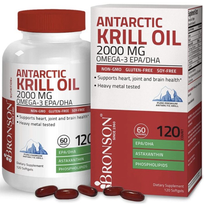 Bronson Antarctic Krill Oil 2000 Mg 120 Caps