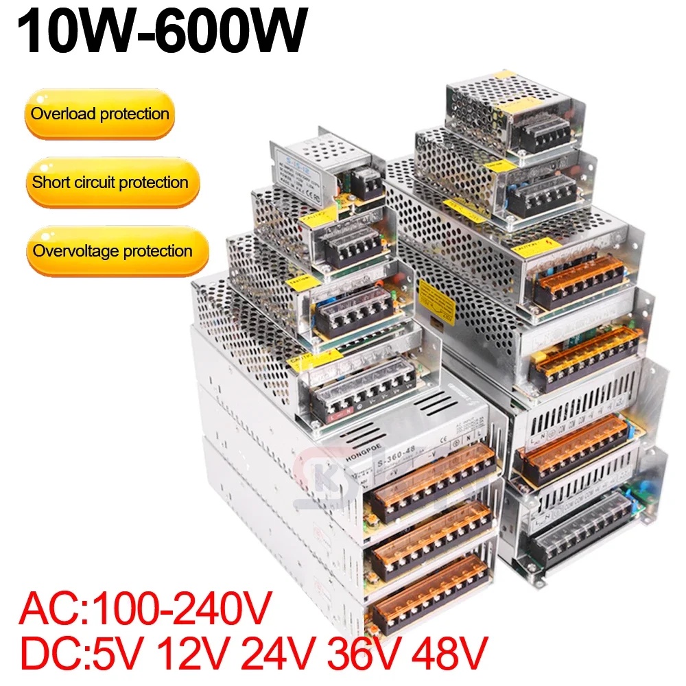 KMART Grosir 5V 12V 24V 36V Power Supply SMPS 5 12 24 36 V AC-DC