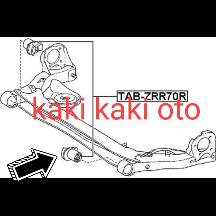 Bush Bushing Arm Bosh Arm Suspensi Belakang Nav1 Nav-1 Voxy Noah