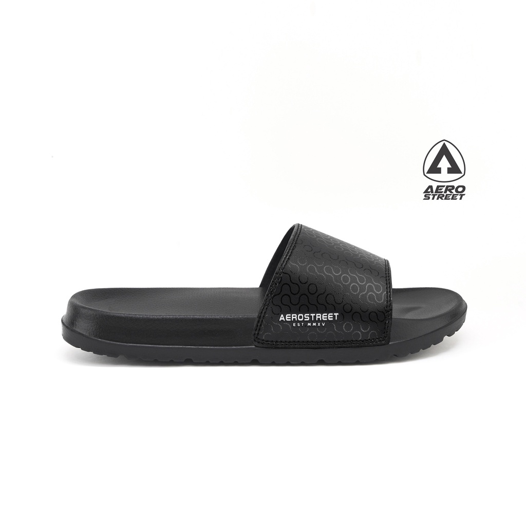 BIG PROMO AEROSTREET 39-44 DAVION HITAM HITAM - SANDAL SELOP PRIA WANITA BAAAA