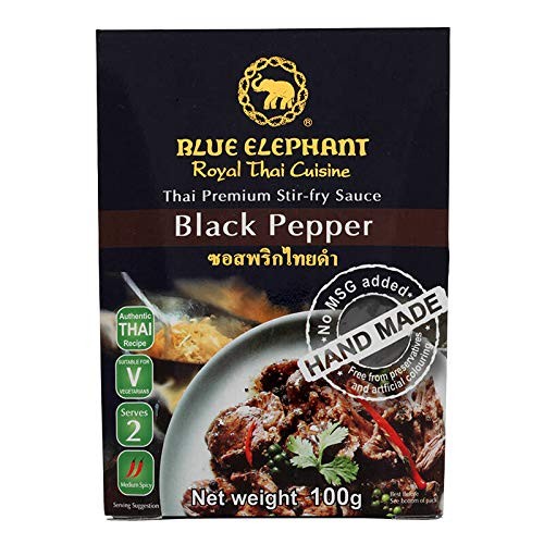 

Bumbu Blue Elephant Black Pepper Sauce Thai Premium Sauce 100 Gram