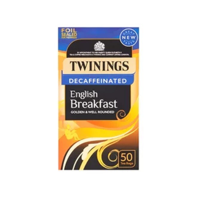 

Twinings English Breakfast Tea Decaffeinated / Decaff 50 X 2.5 Gram