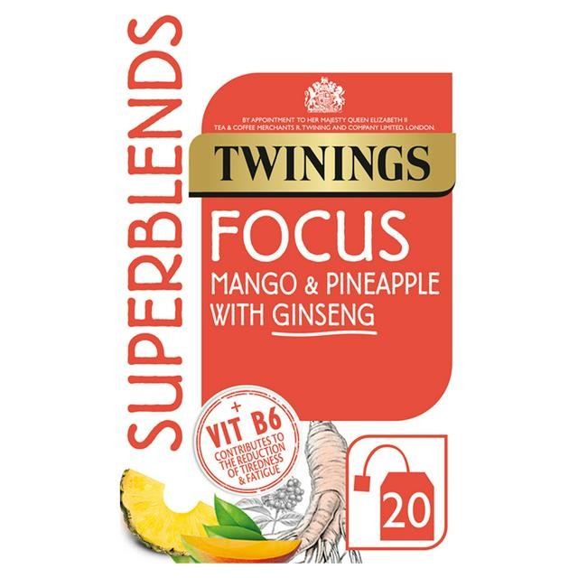 

Twinings Superblends Focus Mango & Pineapple With Ginseng 20 X 2 Gram