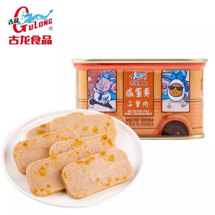 

Gulong Salted Egg Yolk Pork Luncheon Meat 198 Gram