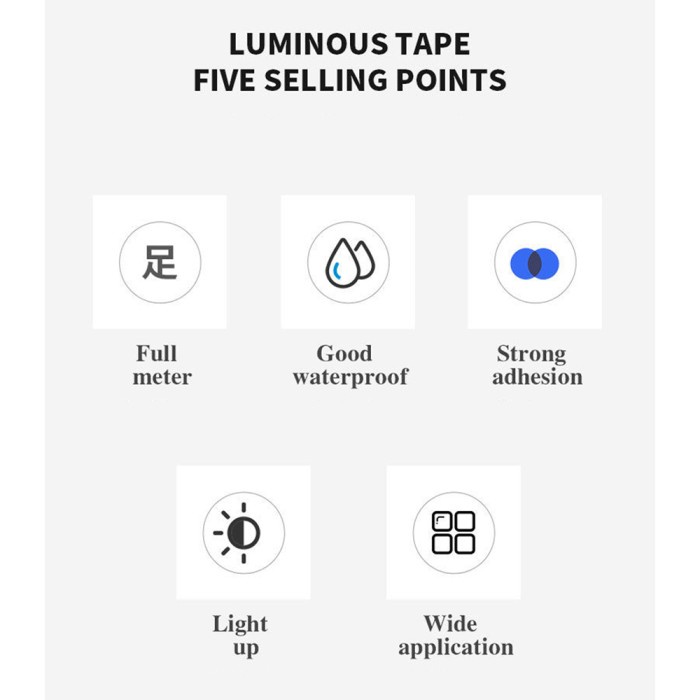 

fifia Lakban Glow In The Dark Luminous Tape Decoration 5m 50mm Hy6 Green