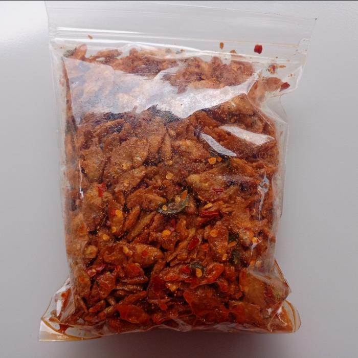

keripik anak ikan /snacks baby fish pepetek 250 gram pedas ( COD ) BEST SELLER goreng kering Basreng