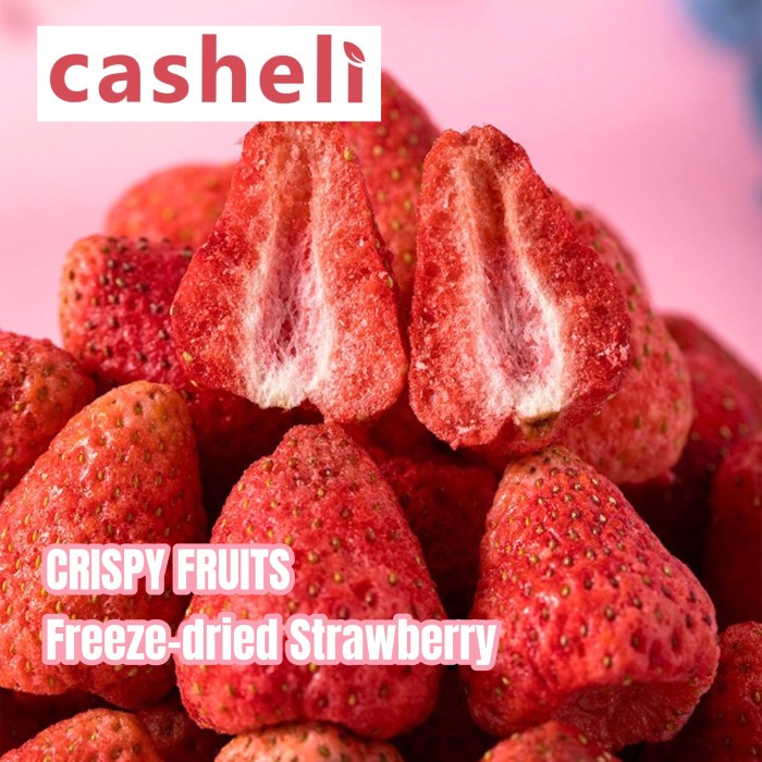 

Strawberry Kering Freeze Dried Strawberry Utuh Premium Crispy Healthy