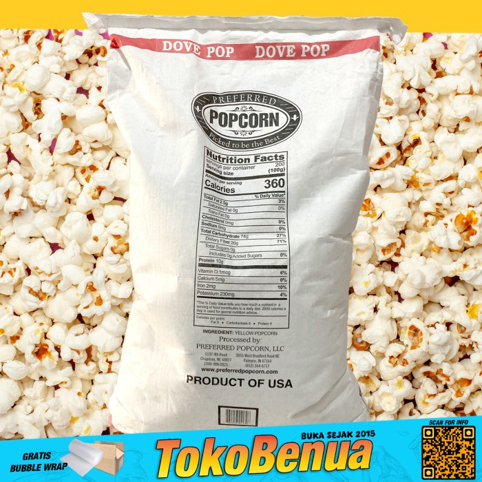 

Jagung popcorn Premium bioskop 1 kg