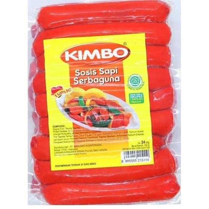 

Kimbo sosis sapi serbaguna isi 24pcs 792gram 792g sausage 792 gram