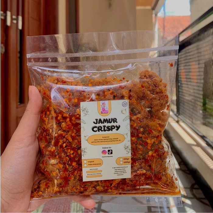 

250GR KERIPIK JAMUR CRISPY PEDAS DAUN JERUK DAN ORIGINAL KRIUK RENYAH GURIH JAJANAN CEMILAN KERUPUK