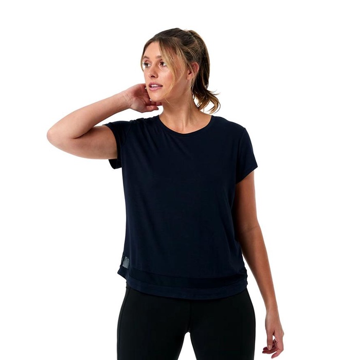 [Minne] Atasan Olahraga Wanita Bottom Mesh Lengan Pendek Anko New Product