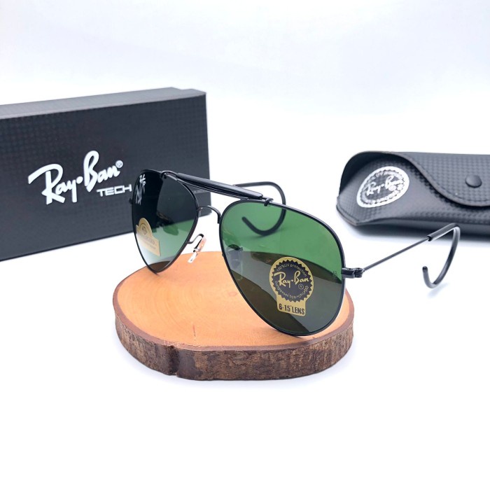 New Kacamata Hitam Pria Wanita Ray Ben Aviantor Uv Protection + Box Terbaru