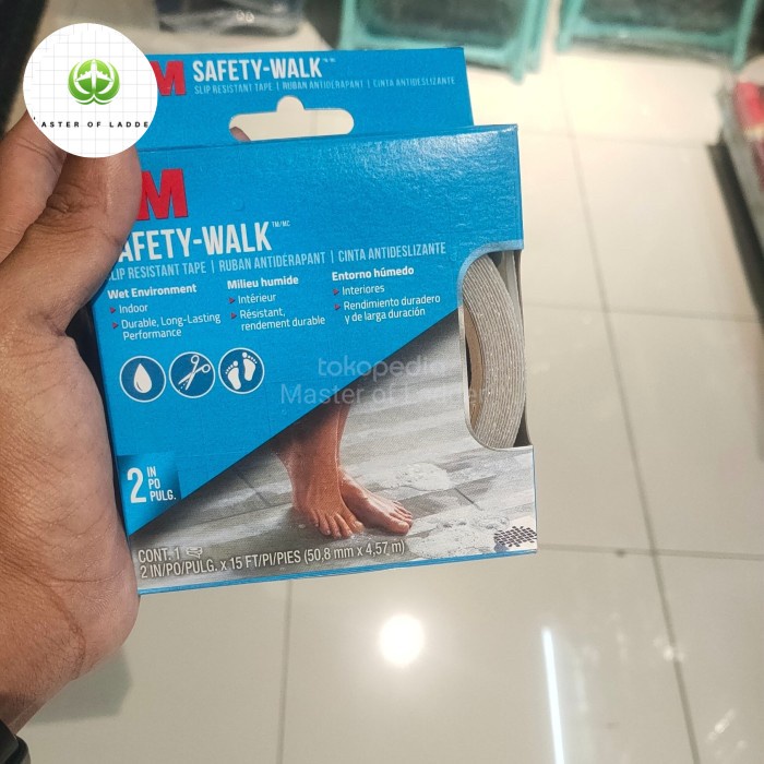 3M Stiker Safety Walk Anti Slip Kamar Mandi Merk 3M Transparan