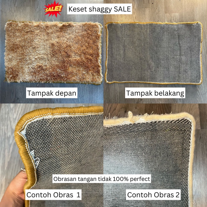 Keset Shaggy Polos Tebal Premium Alas Lantai Ruang Tamu Dan Kamar Tidur - 50X100Cm - Mf