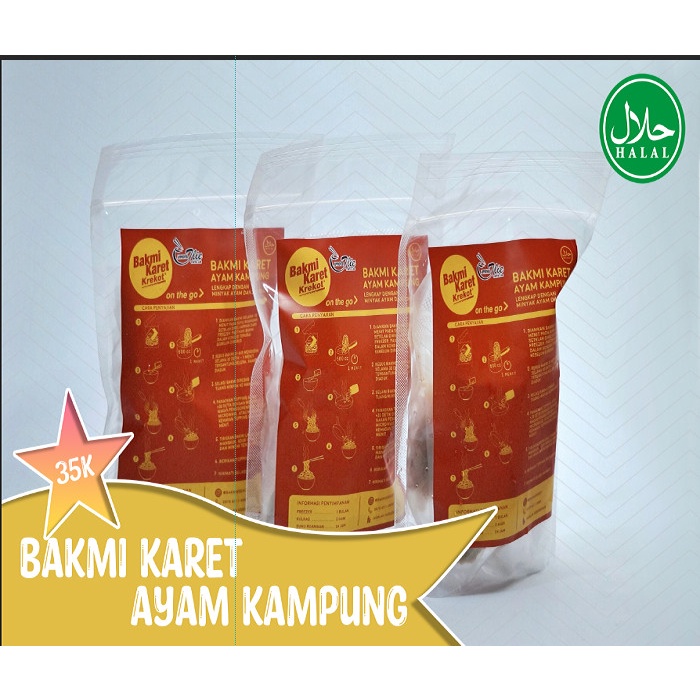 

Wdo - Paket 10 Bakmi Ayam Karet On The Go (Frozen) By Bakmi Karet Krekot