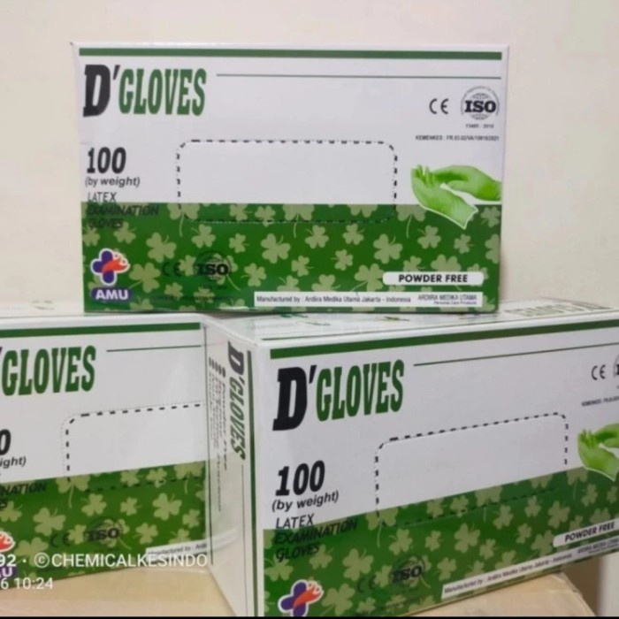 [uds] - Sarung tangan latex powder free ( Suwarna / StarGloves / Dgloves )