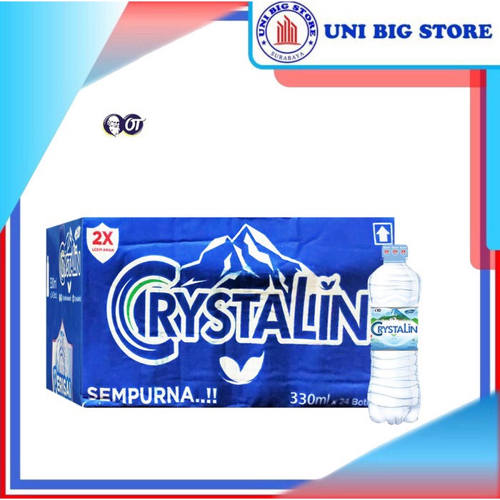 

(BestSeller) Crystalin Air Mineral 330 ml x 24 Botol DUS
