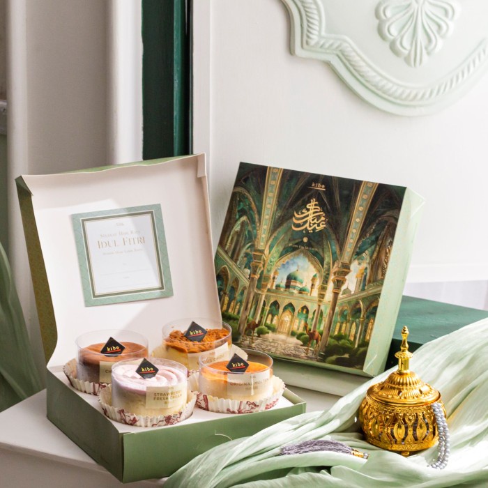 

Mubarak Eid Hampers (4 pc Kibo Mini Cheesecake)