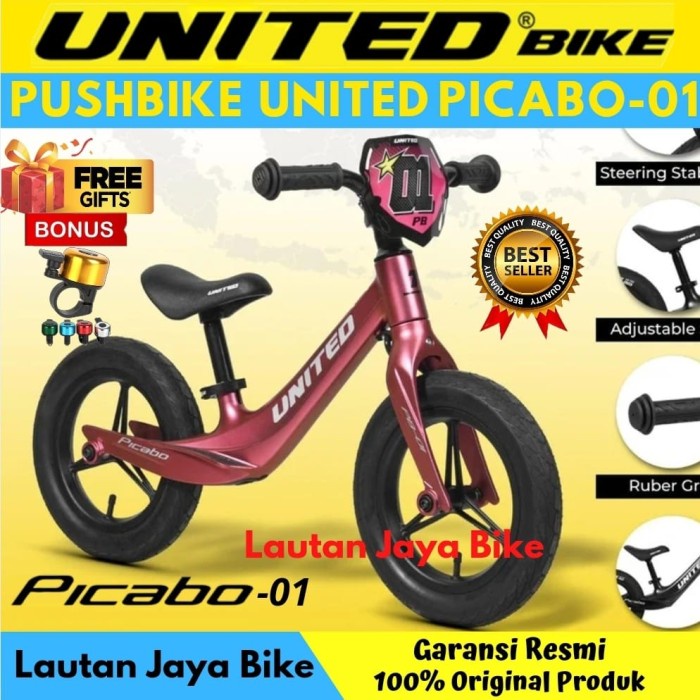 PushBike United 12 Picabo New Magnesium Frame Racing Whell Push Bike Kode 1462