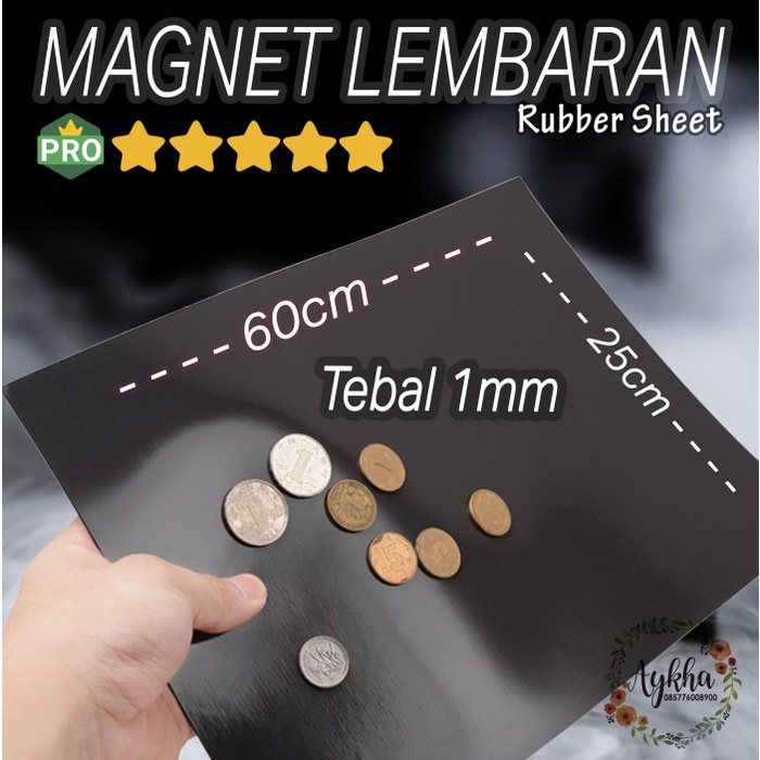 MAGNET LEMBARAN SHEET KARET RUBBER STRIP TEBAL 1MM KODE 525