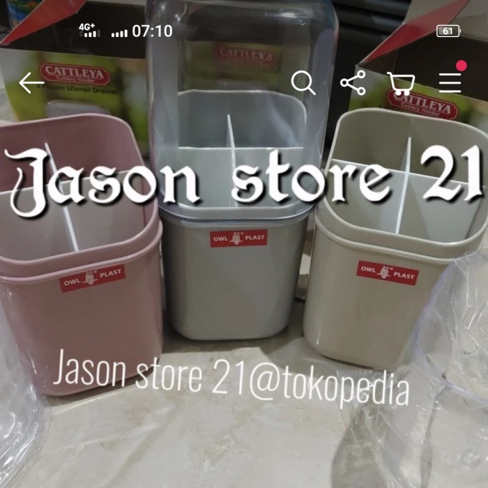 Tempat sendok garpu owl plast 4 sekat/Wadah sendok garpu/cutlery holde