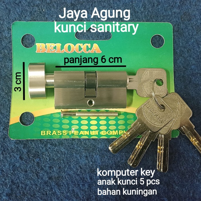 Belocca Silinder Cylinder Kunci Pintu Knob Putar Full Kuningan