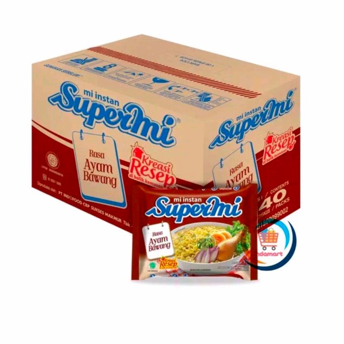

Supermie Ayam Bawang 75 gr 1 Dus Isi 40 pcs