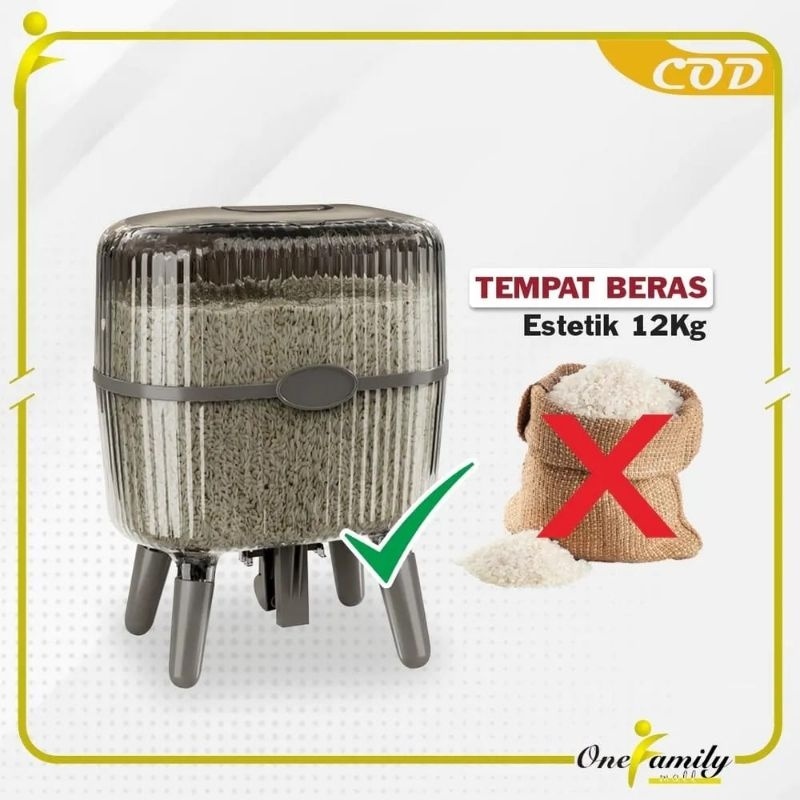 DISKON BESAR DISPENSER BERAS AESTHETIC / DISPENSER BERAS VIRAL / TEMPAT PENYIMPANAN BERAS