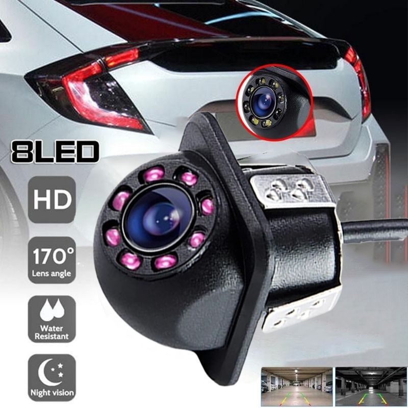 Gratong Kamera Mundur Parkir Mobil 8 Led Infrared Dengan Kualitas Hd Set Dengan Kabel Kabelnya