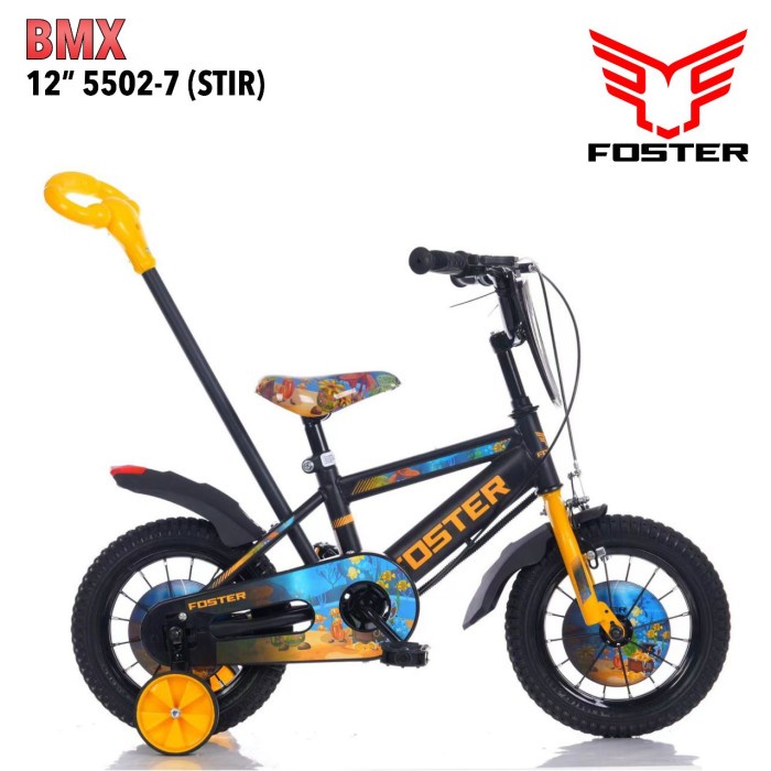 sepeda anak bmx 12 inch richbike stir dorongan ban pompa
